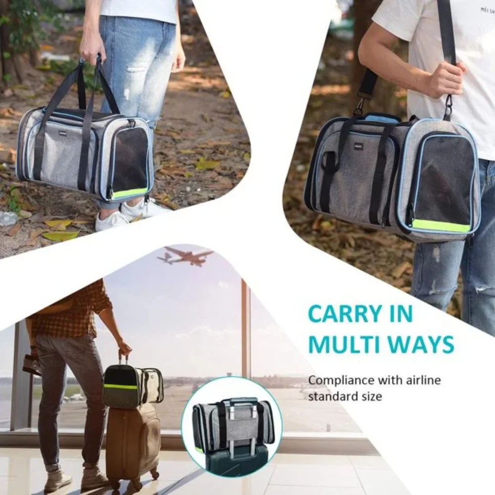 Blue 4 pounds foldable pet bag Catard dog dog home flight portable